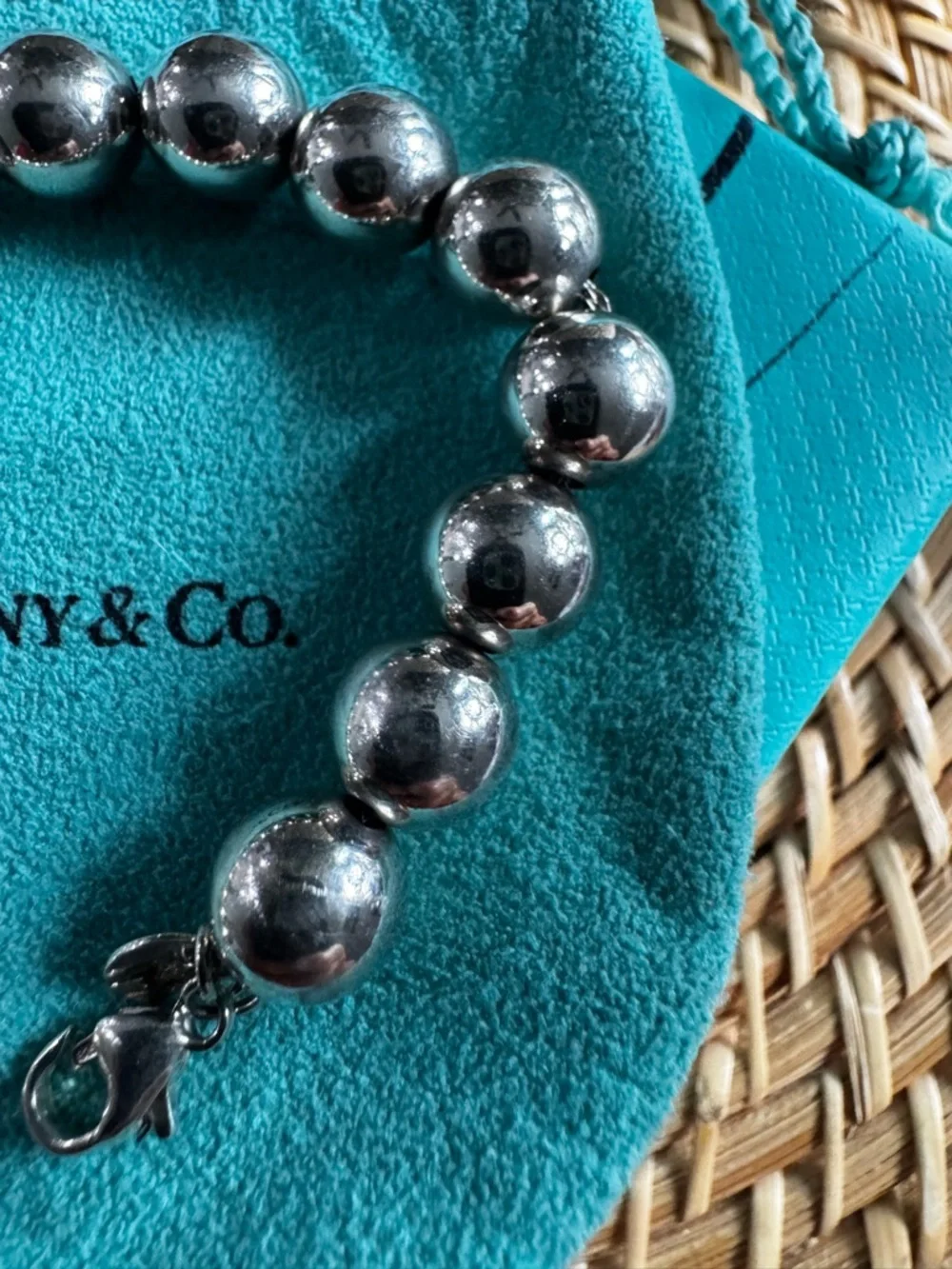 TIFFANY & CO CLASSIC 10MM BEADED BALL BRACELET - Picture 4 of 16